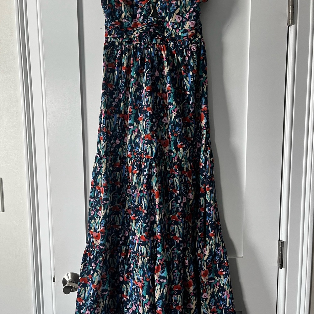 Vici Hidden Paradise Floral Maxi Dress Strapless Boho Summer Small - Picture 3 of 6